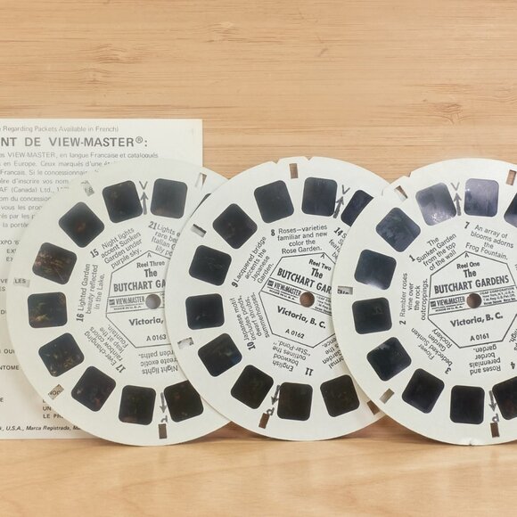 View-Master Reels – The Butchart Gardens / 3 Reel Set / Packet A016 - Picture 4 of 7